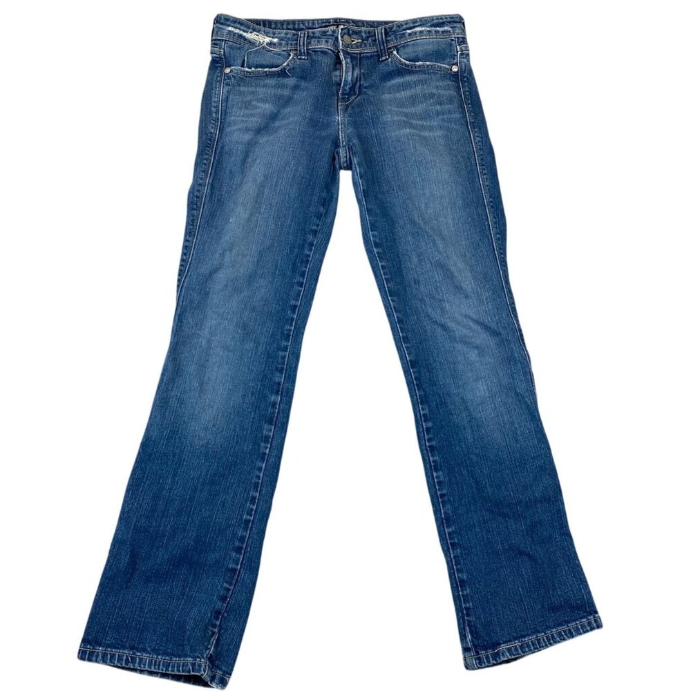Levi's Women's Jeans Size 4M Night Blue Straight Leg Mid Rise Stretch